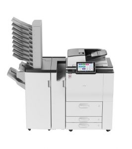 impresora marca Ricoh IM 9000 con finalizador y clasificador